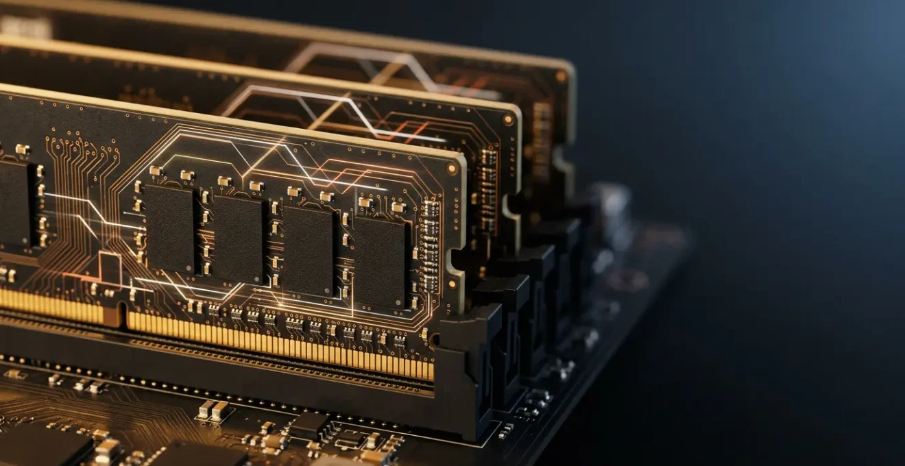 Représentation visuelle du fonctionnement de la mémoire vive et du fichier d'échange sur un ordinateur moderne
