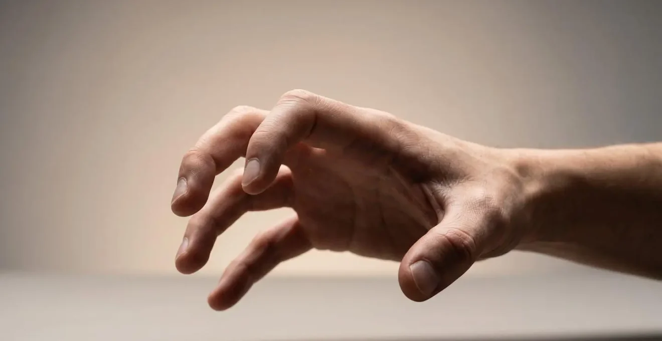 Représentation métaphorique de la distribution des points de pression sur la main en grip claw