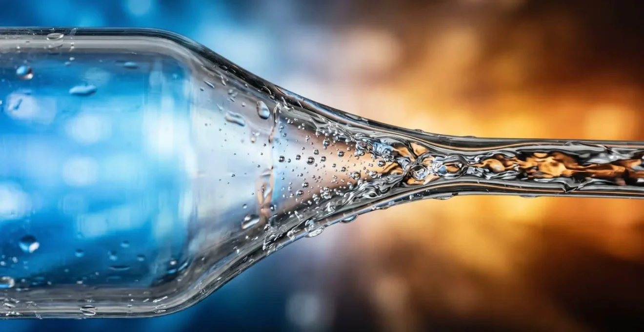 Metaphore visuelle du bottleneck avec un composant disproportionne bride par le reste du systeme