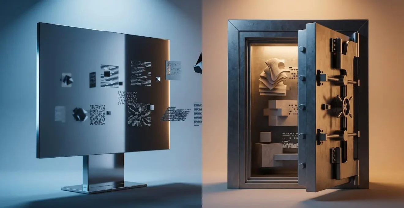 Métaphore visuelle illustrant la différence entre synchronisation miroir et sauvegarde isolée